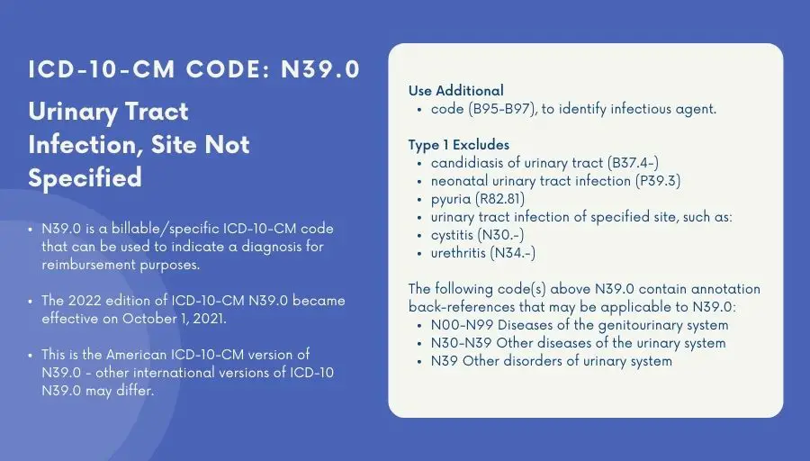 icd 10 code for uti