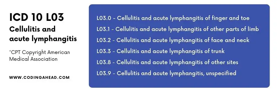 icd 10 code for cellulitis