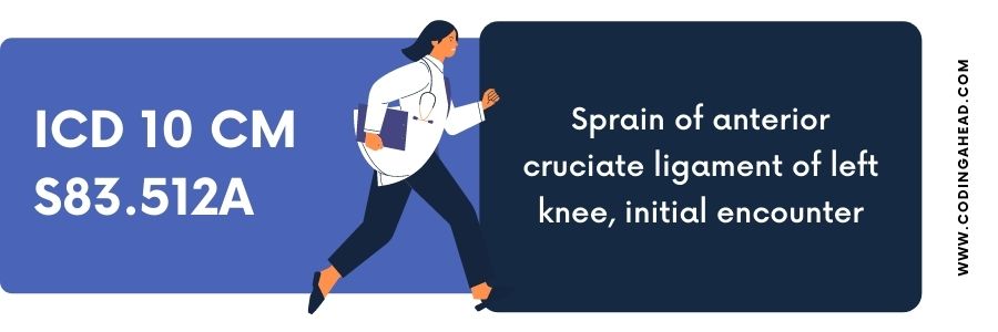 icd 10 code for left knee sprain