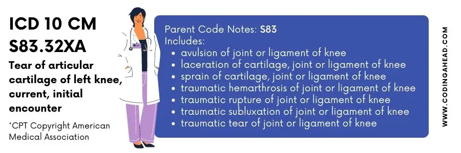 left knee pain icd 10 code