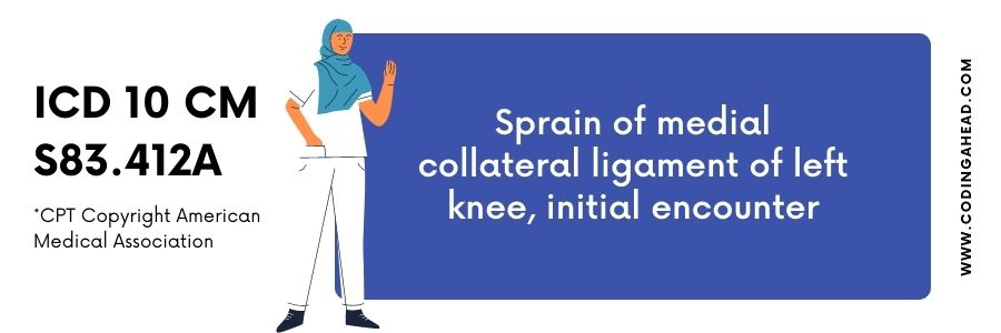 knee sprain left icd 10