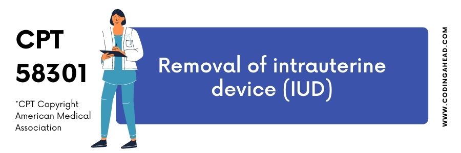cpt code for iud removal and reinsertion