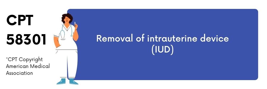 cpt code for iud insertion under anesthesia