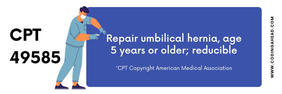 cpt code umbilical hernia repair